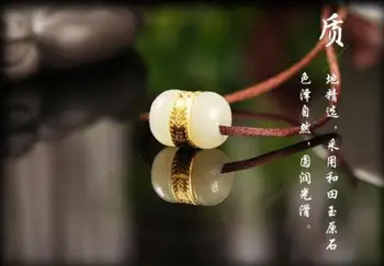 

Koraba Fine Jewelry Fashion Beautiful Natural White Jade Hand-carved Lulutong Pendant Necklace Free Shipping