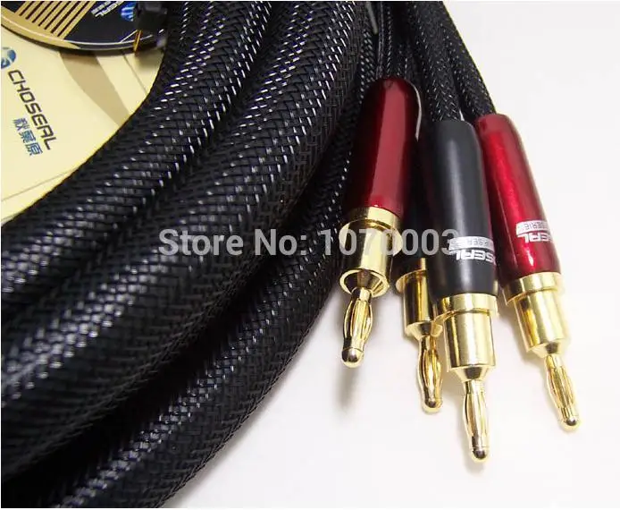 Hi end hiend Choseal LB 5108 6N OCC аудиофил HiFi динамик кабель 24K позолоченный банан + U штекер 2 5 м