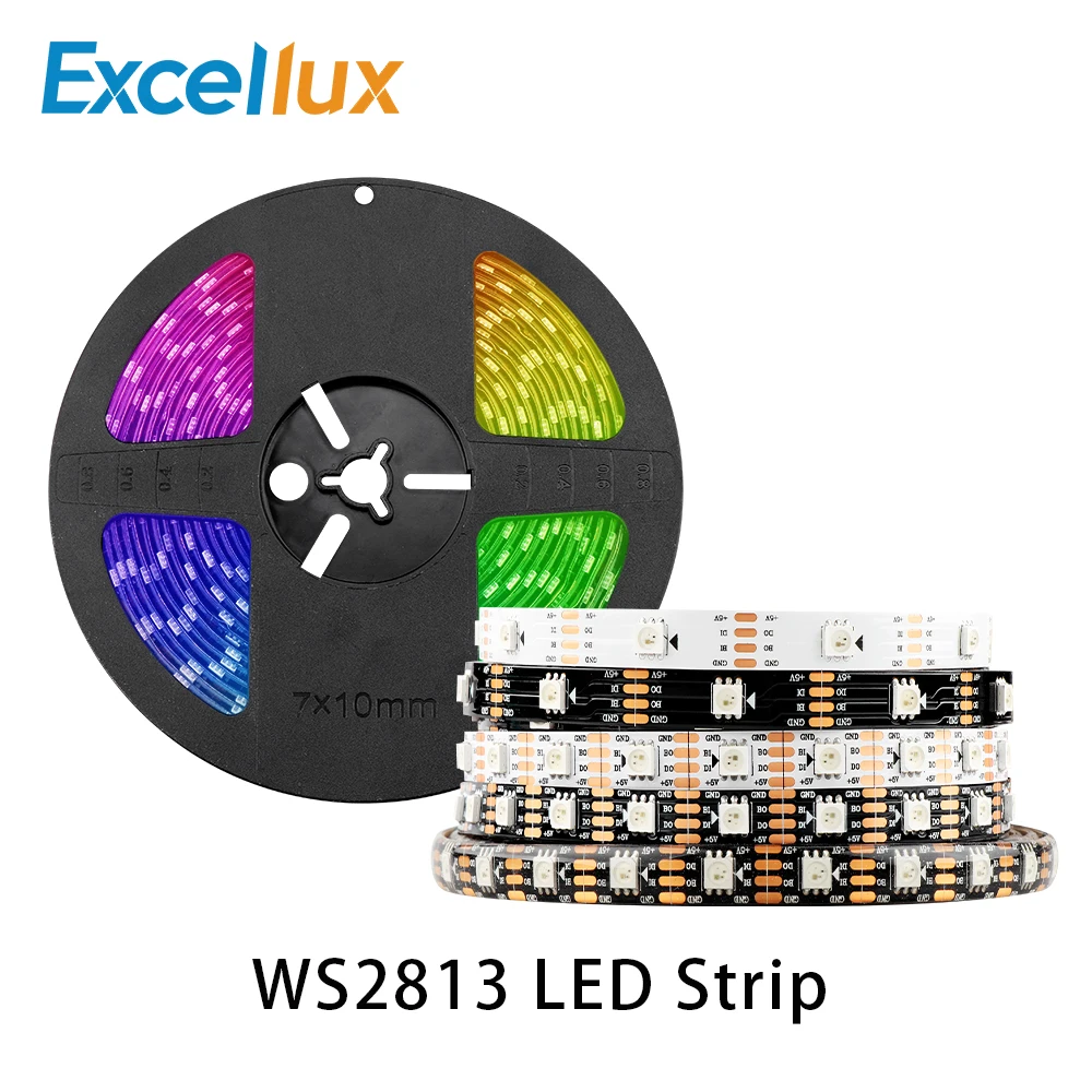 Полноцветная умная индивидуально светодиодная Пиксельная лента WS2813 RGB