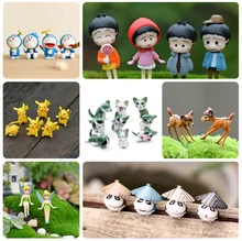 20 styles Artificial Cartoon Animals & Anime Figurines Mini Garden Decoration Flower Pot Decor Micro Landscape Miniatures