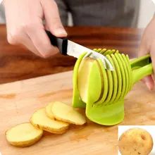 Potato Slicer Tomato Cutter Tool Lemon Cutting Holder Kitchen Cooking Tools discount new technology carrot potato onion lemon and orange tomato slicer tomato cutter tomato cutting machine