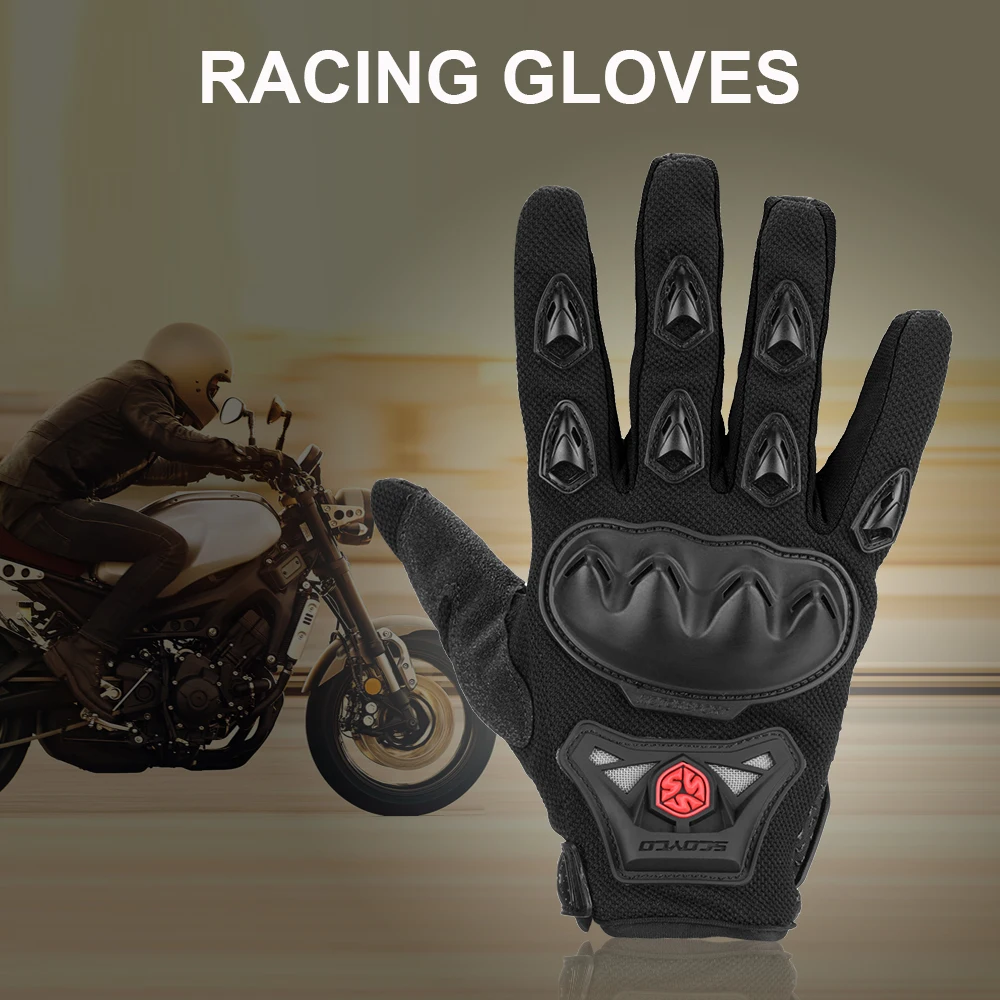 KEMiMOTO Spring Summer Luvas Motorcycle Gloves Men Women Full Finger Motocross Racing Moto Dirt Bike Protective MX Guantes