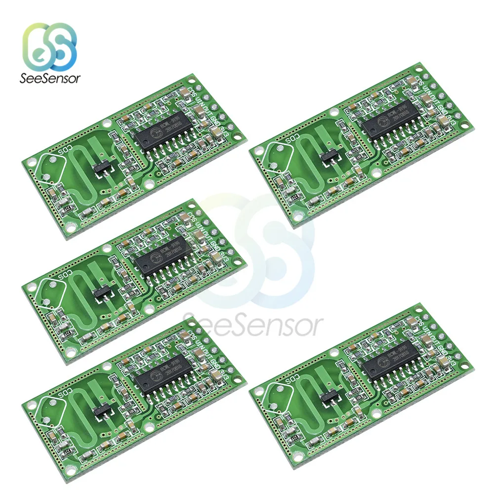 

5Pcs RCWL-0516 RCWL 0516 Microwave Radar Sensor Human Sensor Body Sensor Module Induction Switch Module Output 3.3V