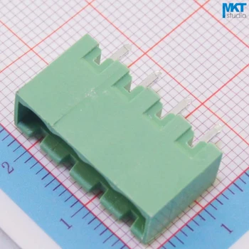 

100Pcs 4P 5.08mm Pitch Cover Sides Vertical Straight Pin Male Wire Terminal Block Connector