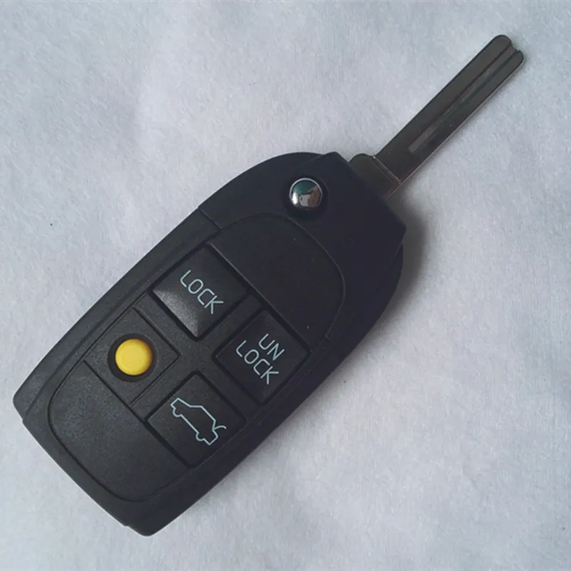 DAKATU изменение 4 кнопки дистанционного ключа оболочки флип складной для ремонта Экскаватора Volvo S40 V40 C70 S60 S8