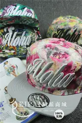 3D вышивка aloha цветок листья плоские края snapback бейсболка из искусственной кожи хип-хоп шляпа Для мужчин Для женщин/10 шт. Бесплатная доставка