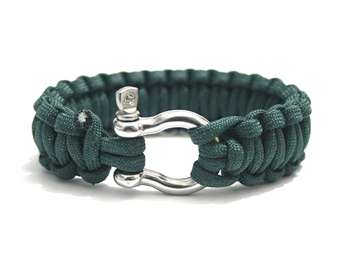 550 Paracord cord Survival Bracelet Metal shackle | Украшения и аксессуары