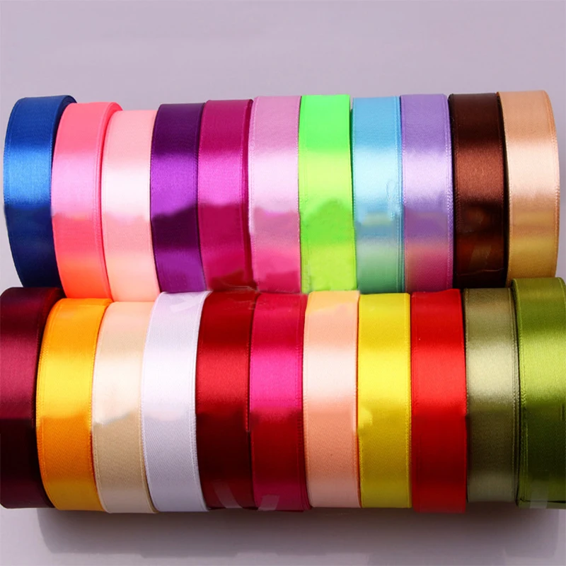 22m X 2cm long Single Face Silk Satin Ribbon Decorative Gift Packing