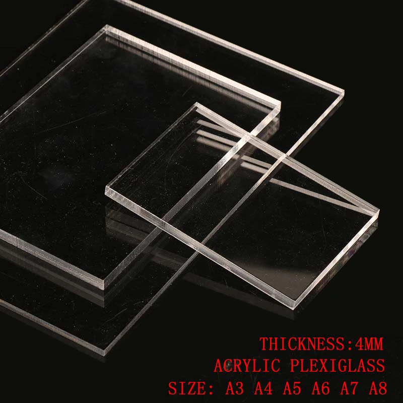 

Dutoofree 4mm Transparent Acrylic Board DIY Manual Material Plexiglass Board Processing Acrylic Plastic Tools For Window DIY