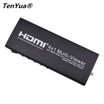

TenYua 1080P 3D HDMI 4x1 Quad Multi-viewer with PIP Support Seamless Switch HD Video Splitter Compliant with HDMI 1.3a HDCP 1.2