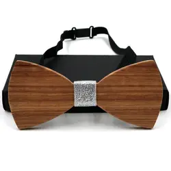 Новинка сплошной деревянный галстук-бабочка для мужчин классические деревянные галстуки-бабочки 3D творческий ручной бабочка Зебра