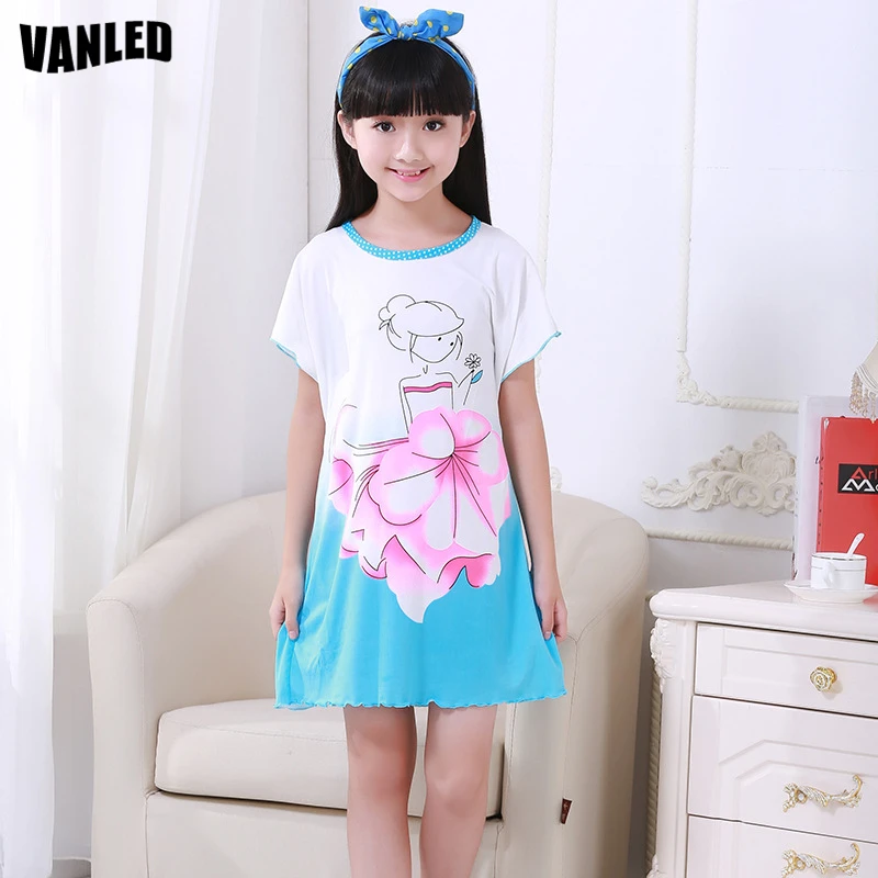 VANLED Bohemian Style Girls Pajama 2 10Year Children Girls Nightgowns ...