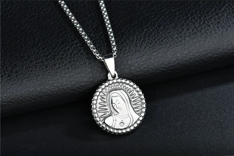 FairLadyHood, ожерелье из нержавеющей стали, религиозный кулон, ожерелье в стиле ретро, модное ювелирное изделие из нержавеющей стали