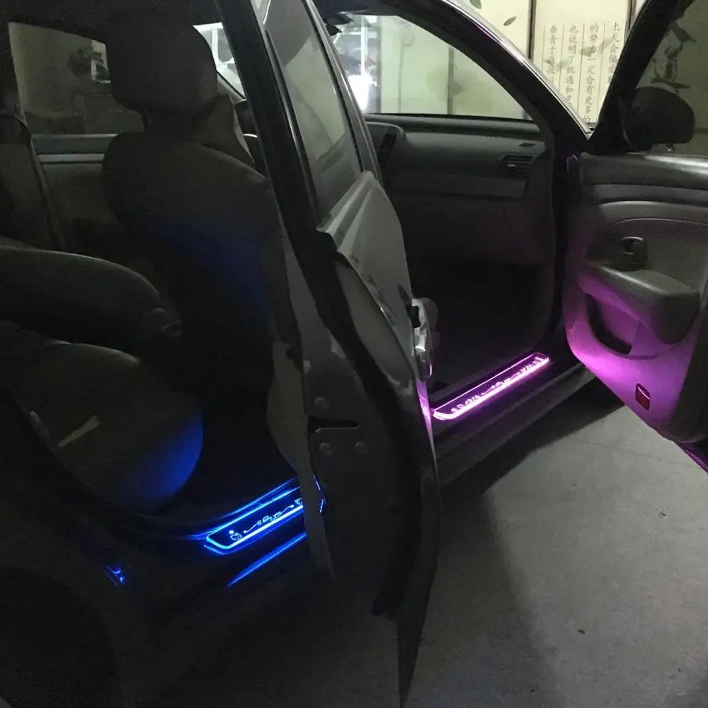  Car-styling for Toyota PRIUS LED Door Sill Scuff Plate Welcome Pedal threshold shining brilliant pe - 33023718215