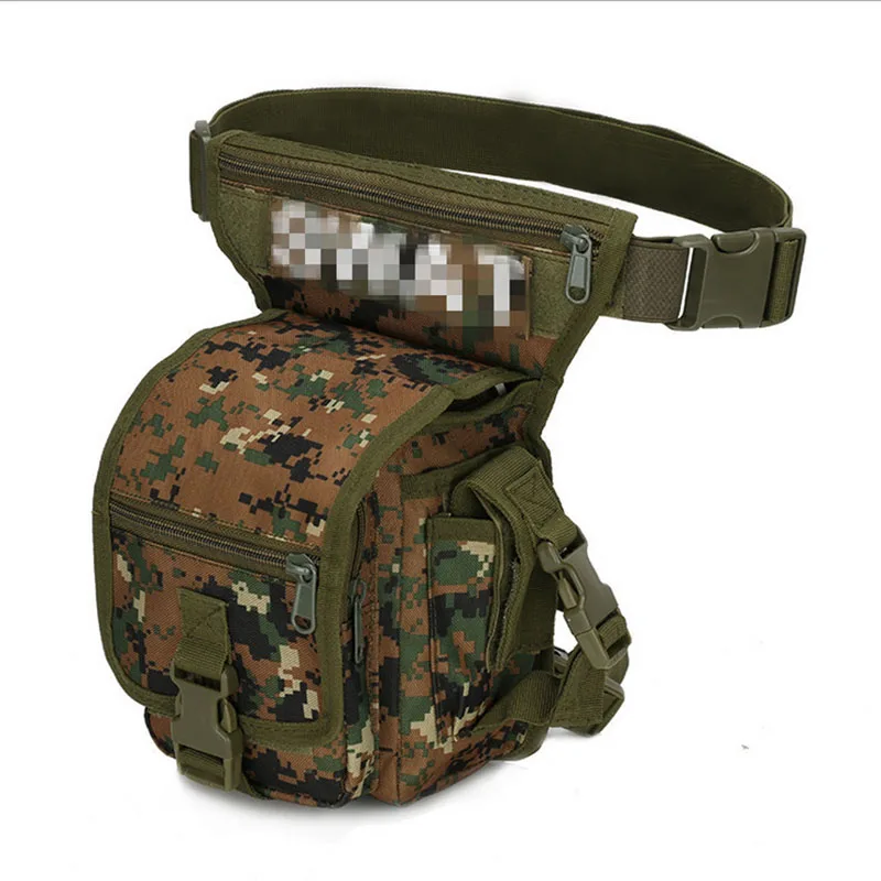 Уличная Военная тактическая поясная сумка карман для ног сумка для езды на водонепроницаемом бедре Сумка-капля многофункциональная хозяйственная сумка - Цвет: Jungle Digital