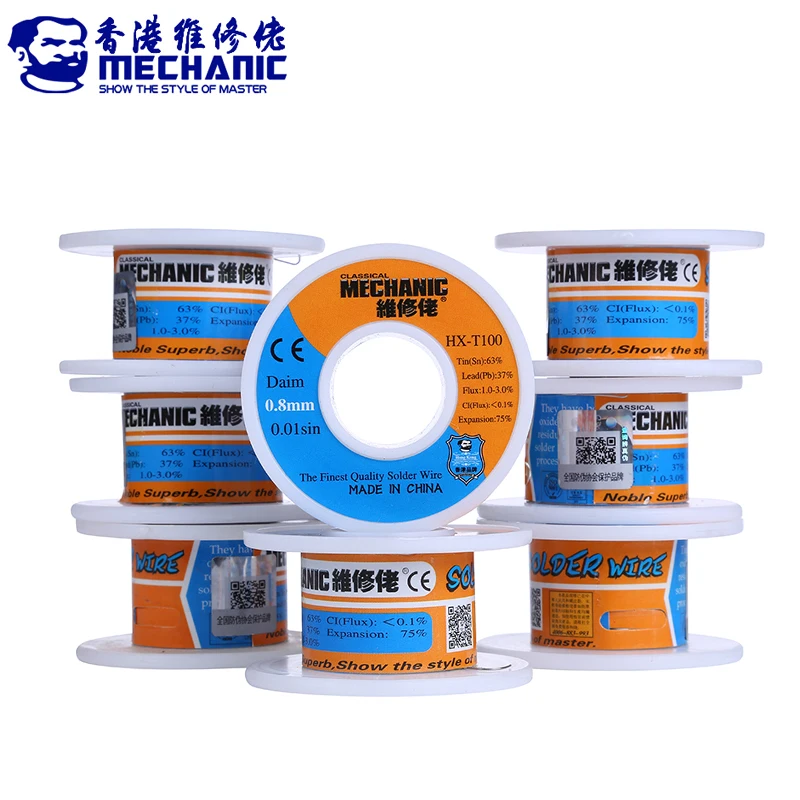 

MECHANIC 0.8mm Solder Wire Tin Sn63% Pb37% Low Melting Point Soldering Wire Welding BGA Repair Accessories