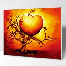 Setting sun gold apple и накидка tianya DIY картина по номерам ручная роспись маслом гостиная домашнее произведение искусства, Декор настенный