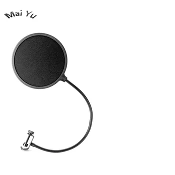

High Quality Studio Microphone Double Layer Microfone Wind Screen Pop Filter Swivel Mount Mask Shied For Speaking Recording