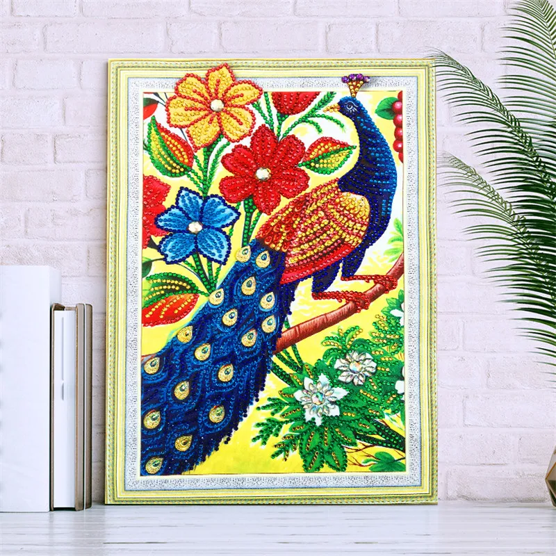 

Diamond Painting Animal Peacock 5D DIY Special Shape Diamond Cross Stitch / Wafer Drill