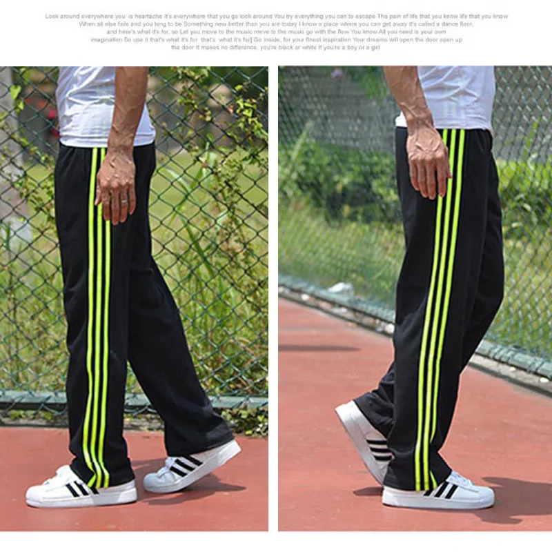 

Extra large size 7XL Men's Casual Sweatpants Men Basic Trousers Tracksuit Side Stripe Bottoms Breathable Sportswear Track Pants