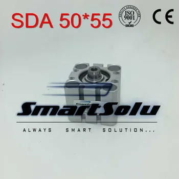 

Free Shipping SDA 50*55 50mm bore 55mm stroke double acting valve actuator cylinder pneumatic SDA50-55 compact air cylinders