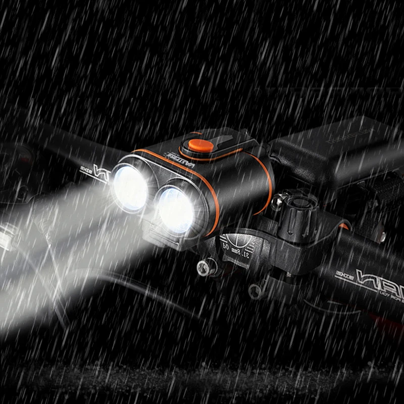 

Waterproof Bike Light 2x XM-L2 LED Front Cycling High-Low Beam Bicycle Lamp Torch Only Lamp No Battery