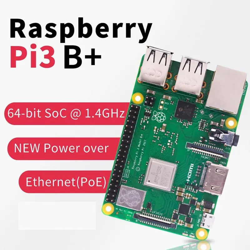 Микрокомпьютер 4 ядра Wi Fi 1,4 ГГц BT4.1 3 B + развитию для Raspberry Pi 3