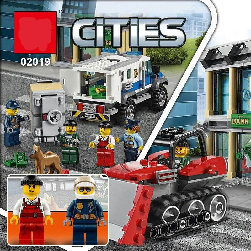 

MOC Lepine 606Pcs City Series The Bulldozer Break-in set Children Educational Building Blocks Bricks Boy Toys Model Gift 60140