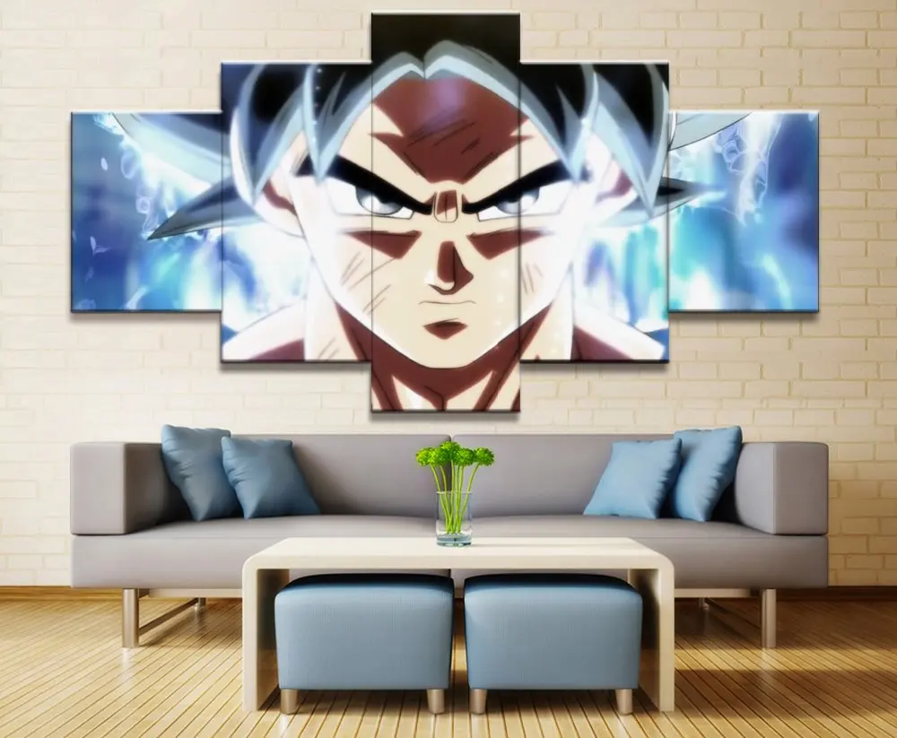 

Dragon Ball Son Goku Anime Anime Modern Painting Wall Art Canvas 5 Piece HD Print Wall Art Canvas Art For Living Room Decor