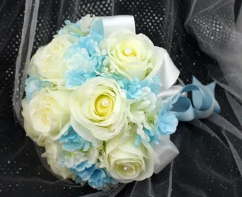 

Artificial Rose Flower bouquet Wedding Bouquet Flowers with pearls Bridal bouquet dama de honra buque de noiva