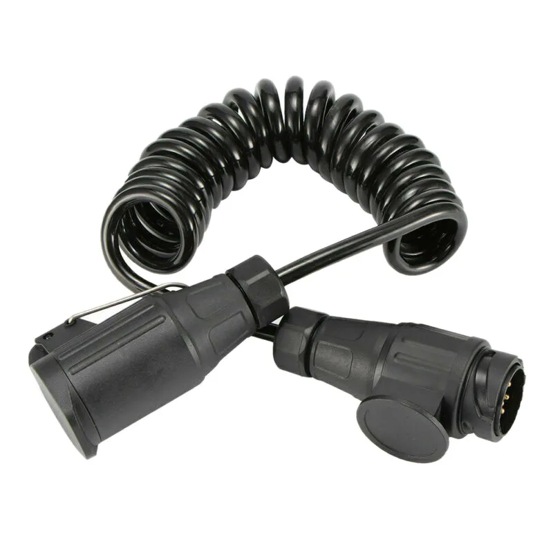 

13Pin Trailer Plug Socket Extension Cable 3M Spring Wire Eu Commercial Vehicle Trailer Adapter Wiring Connector Line