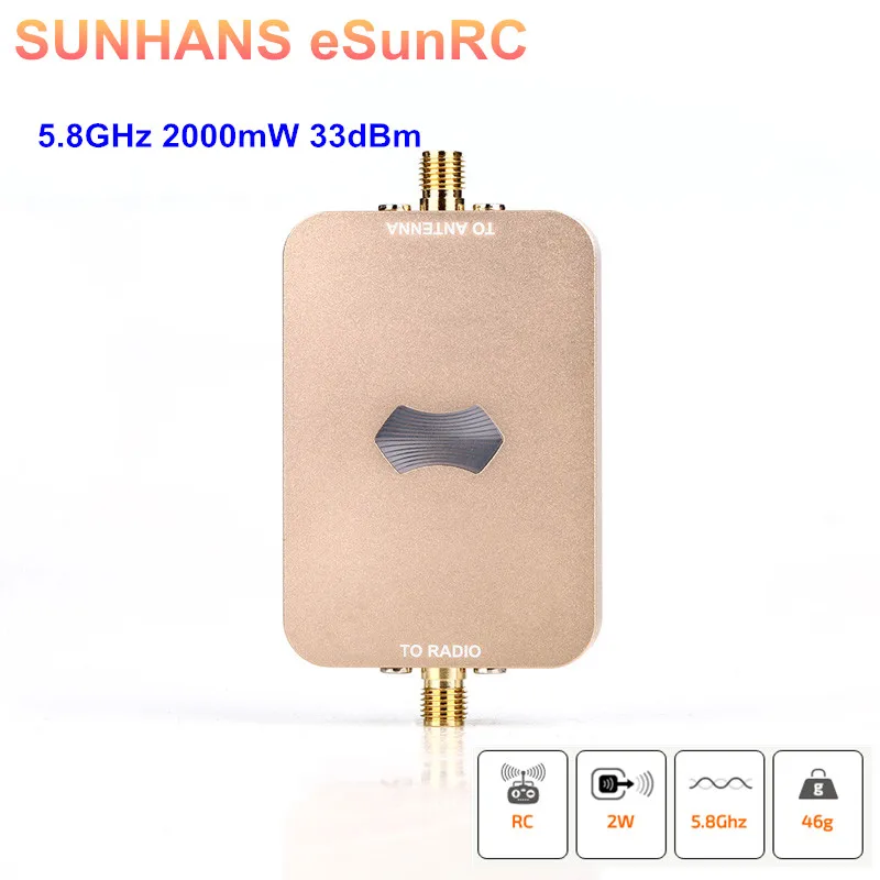 2 шт. натуральная Sunhans esunrc sh-rc58g2w 5.8 ГГц IEEE 802.11/a/N 2000 МВт 33dBm БПЛА Wi-Fi сигнала