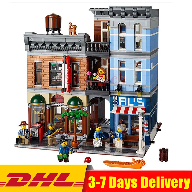 

Compatible LegoINGly 10197 City Street The Detective's Office Set Avengers Set Assemble Educational Building Blocks Toys