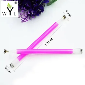 

100pcs/ Flower Nail Art Magnet Pen for DIY Magic 3D Magnetic Cats Eyes UV Gel Polish Brush Acrylic Tool