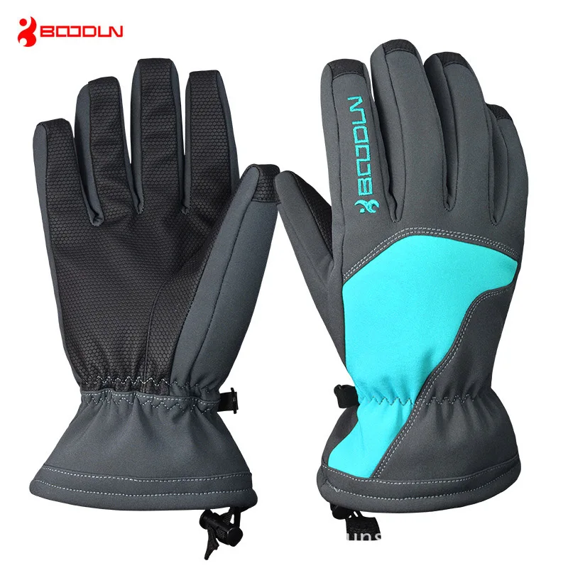 BOODUN Winter Men Women Skiing Snow Gloves Windproof Warm Snowboard Gloves Waterproof Ski