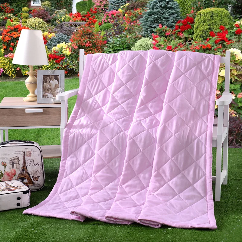 Цветочный стиль, летнее одеяло 150*200 см/180*200 см/200*230 см, стеганое одеяло, тонкое постельное белье, одеяло/пледы - Цвет: Розовый