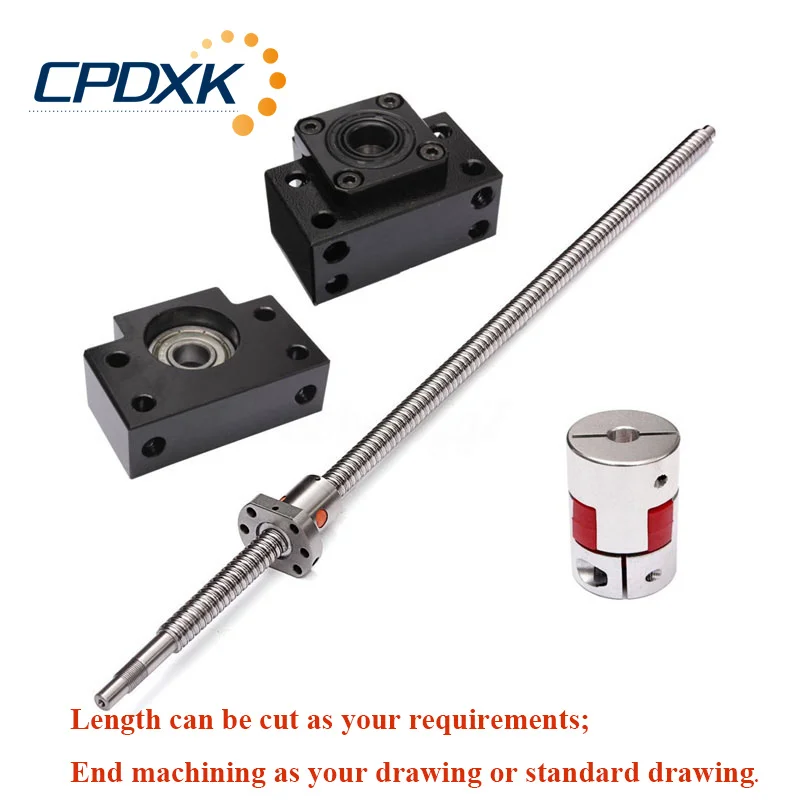 CNC Ball Screw Set Ballscrew 2005 With End Machining 1000mm & Ball Nut