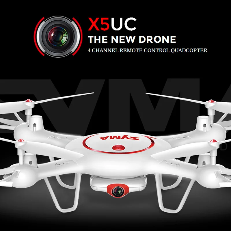 Syma X5UC (X5C Upgraded) RC Quadcopter 2.4G 4CH Hover Function Headless Mode 2.0MP HD Camera Drone New Version