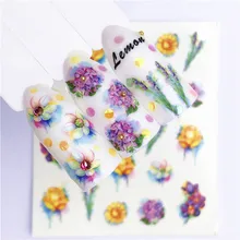 1 шт фруктовый Рождественский 28 дизайнов Набор наклеек для ногтей черная мечта наклейка в виде перьев Водная передача слайдер для украшения ногтей