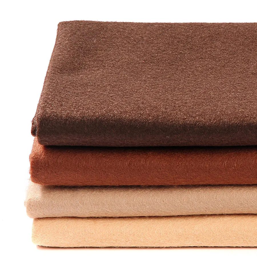 

90X92CM Brown Series 1.4MM Soft Felt Fabric Sheet DIY Pure Khaki Non-woven Cloth For Home Decoration Handmade Sewing Crafts