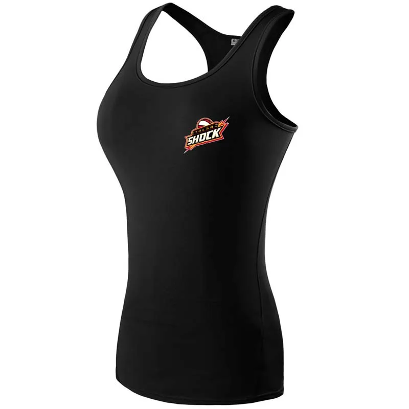 Tulsa Shock t Shirt Training фитнес быстросохнущие женские рубашки компрессионная футболка