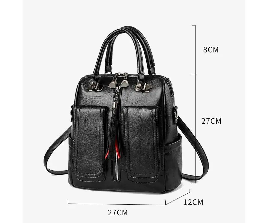 Z.l. D. Новая многофункциональная женская сумка рюкзак для ноутбука Женский pu кожаный роскошный рюкзак для девочки подростка студенческие школьные сумки
