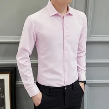 Мульти-укажите, какой цвет вам нужен модные Для мужчин рубашки большой Размеры 5XL удобные элегантные Для Мужчин's Бизнес Рабочая Рубашка