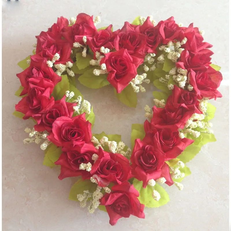Front Door Wreath Heart Wreath Anniversary Gifts Shower Decoration