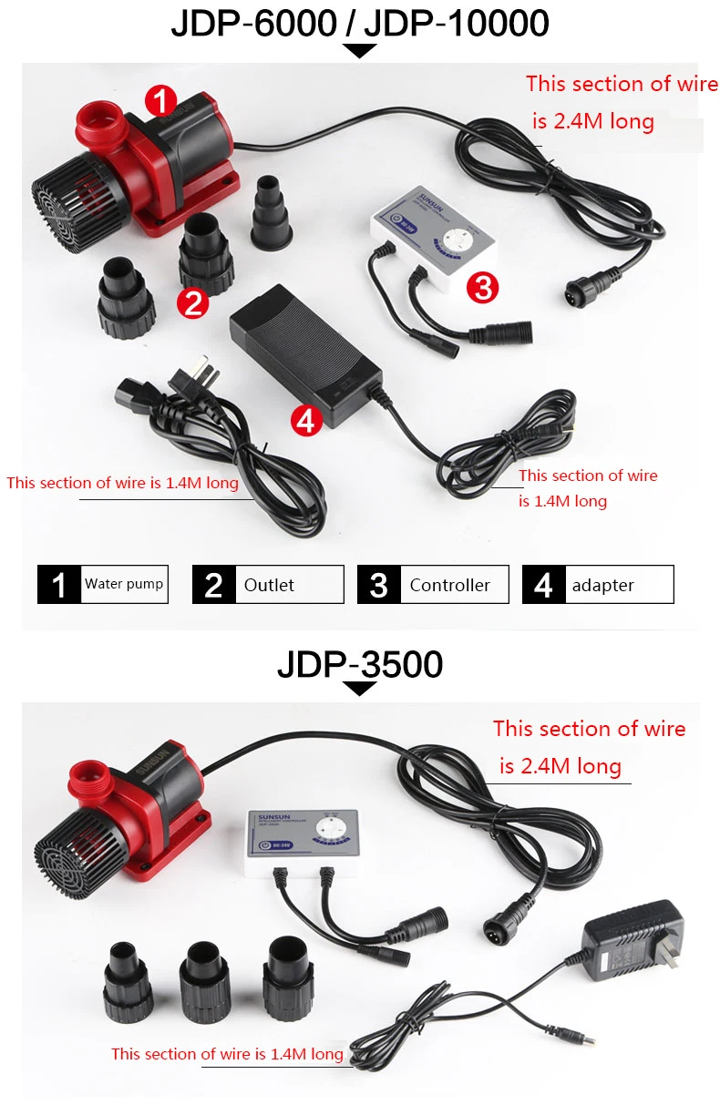 110-240 В SUNSUN JDP DC Переменная частота Wifi водяной насос большой поток Регулируемый аквариум погружной насос