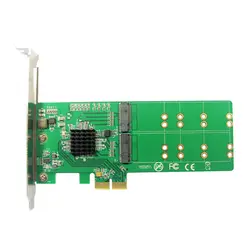 PCI Express до 4 x NGFF M.2 ключ-B карты расширения адаптер Поддержка NCQ 6 Гбит/с Скорость штраф Фетр нитки Marvel