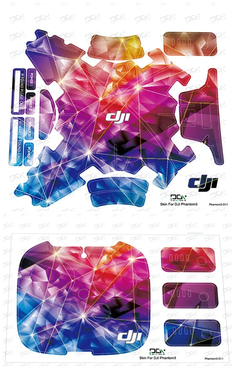 DJI Phantom 3 Waterproof Stickers