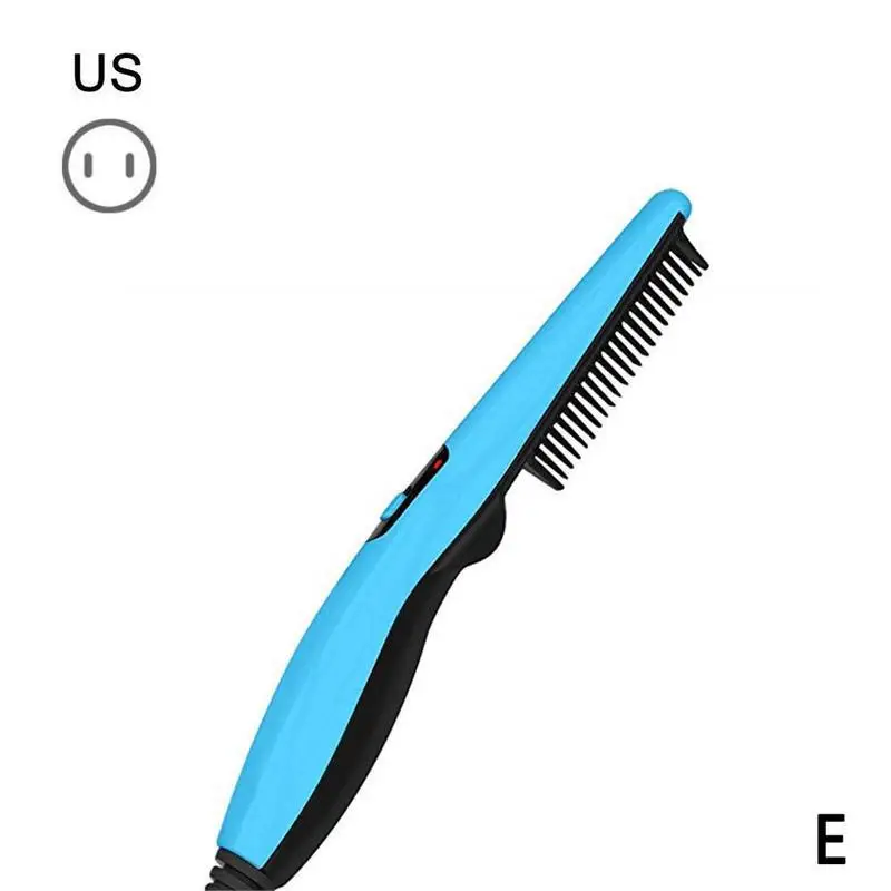 Многофункциональная Мужская расческа, выпрямитель для бороды, расческа для бороды, быстрая щетка, мини влажная расческа Барт, расческа для бороды, бигуди, инструмент для показа шапки - Цвет: E