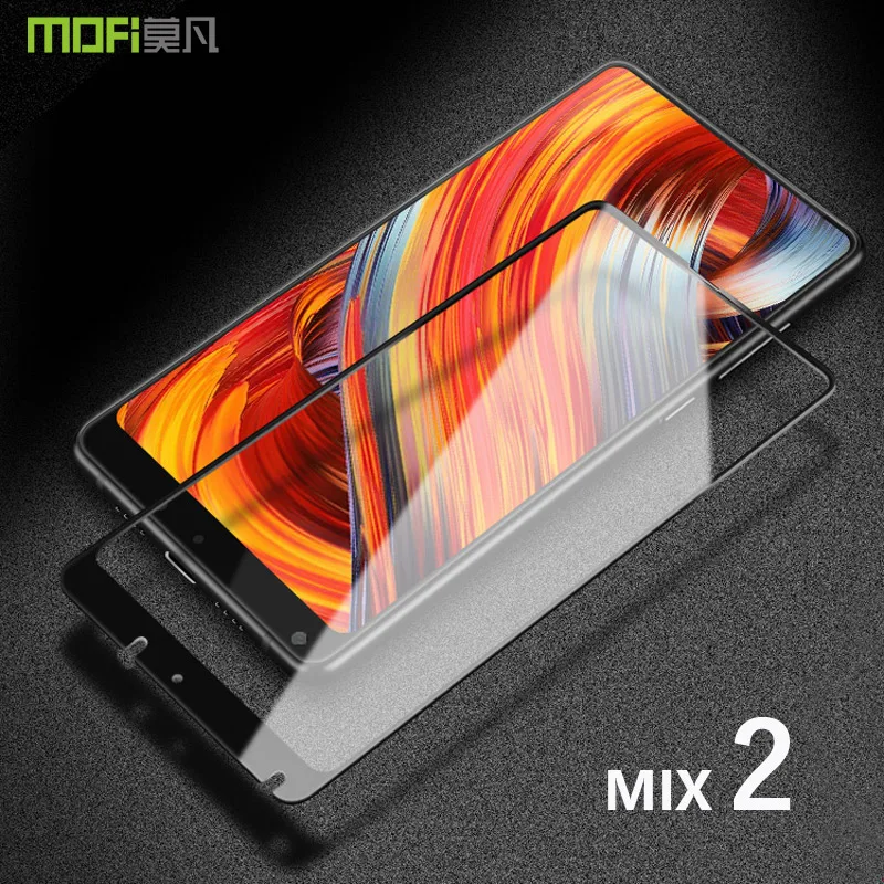 For Xiaomi Mi Mix 2 Glass MOFI Mi Mix 2s Tempered Glass Film Full Cover Screen Protector For Xiaomi Mix2 Film Tempered Glass