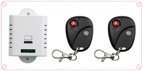 

2017 New 85V 110V 120V 220V 250V 10A 1CH RF wireless remote control switch System, 2 X Transmitter + 1 X Receiver,315/433 MHZ